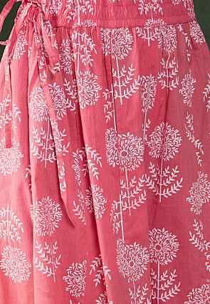 Printed Cotton Pakistani Suit in Pink
