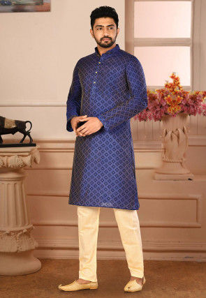 Kurta pajama cheap navy blue colour