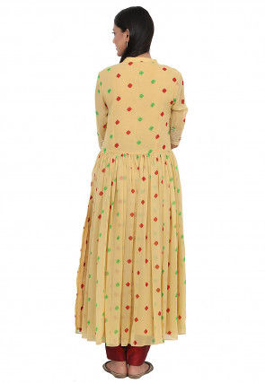 Printed Georgette Pakistani Suit in Beige