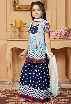 Printed Georgette Pakistani Suit in Grey