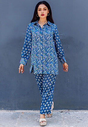 Indian Block Printed Jumpsuit For Women, Indo Western Dress