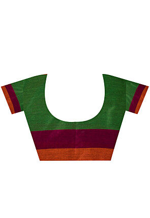 Printed Mulmul Cotton Saree in Multicolor