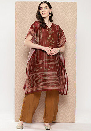 Art Silk Kaftans Indo Western Dresses Buy Latest Indo Western