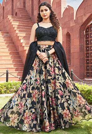 Buy Floral Print Lehenga Choli Online Latest Designs
