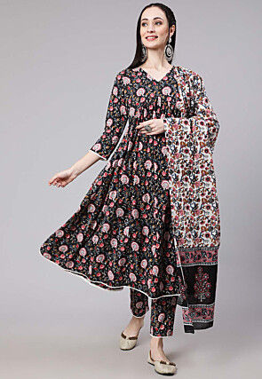 Casual Salwar Suits w/ Abstract Print: Buy Premium Designs Online