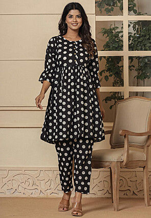 Polka Dots Indo Western Kurta Kurtis Tunics Bottoms Online India