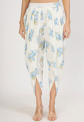 Printed Pure Cotton Co Ord Set in Off White