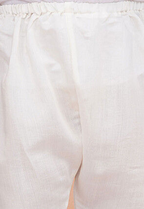 Printed Pure Cotton Kurta Set in Violet