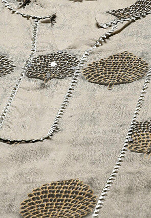 Printed Pure Cotton Pakistani Suit in Beige