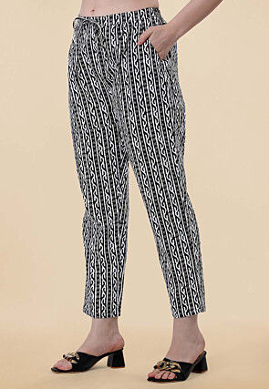 Printed Pure Cotton Pakistani Suit in Black