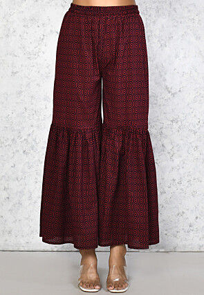 Printed Pure Cotton Pakistani Suit in Black