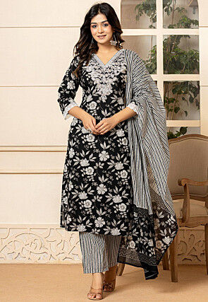 Black Casual Salwar Suits for Women Buy Latest Designs Online Utsav Fashion