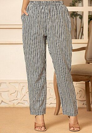 Printed Pure Cotton Pakistani Suit in Black