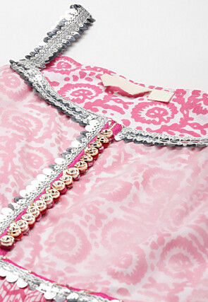 Printed Pure Cotton Pakistani Suit in Pink