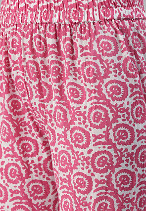 Printed Pure Cotton Pakistani Suit in Pink