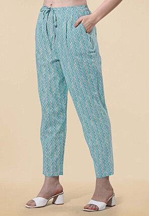 Printed Pure Cotton Pakistani Suit in White