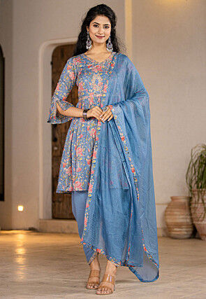 Page 2 Blue Punjabi Suits Salwar Kameez Buy Online Utsav Fashion