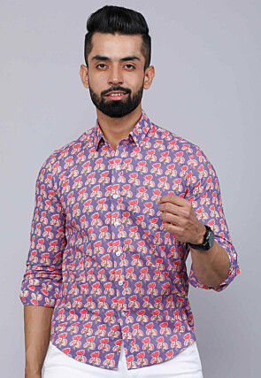 Purple - Shirts - Ethnic Wear for Men: Buy Latest Indian Outfits for Men  Online | Utsav Fashion