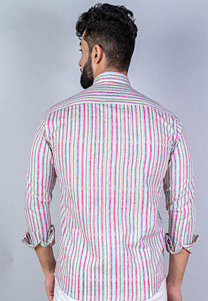 Printed Pure Cotton Shirt in Multicolor