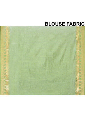 Pure Muga Silk Banarasi Saree in Dusty Green