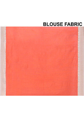 Pure Muga Silk Banarasi Saree in Orange