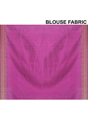 Pure Muga Silk Banarasi Saree in Pink
