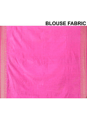 Pure Muga Silk Banarasi Saree in Pink
