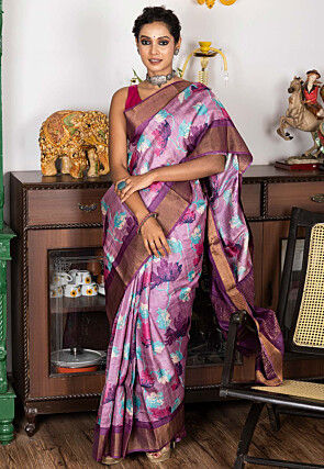 Teal & Fuchsia Hand Batik Pure Silk Saree - Vibrant and Luxurious Indian  Ethnic Wear – Prasam Crafts