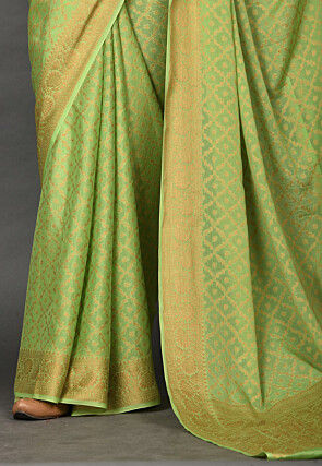 Banarasi Pure Georgette Saree in Light Green