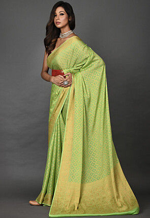 Banarasi Pure Georgette Saree in Light Green