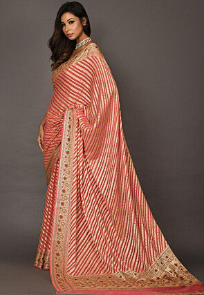 Banarasi Pure Georgette Saree in Peach