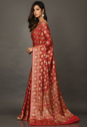 Banarasi Pure Georgette Saree in Red