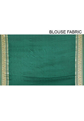 Banarasi Pure Georgette Saree in Teal Green