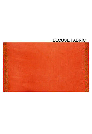 Banarasi Pure Georgette Silk Saree in Rust