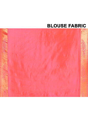 Kanchipuram Silk Embellished Saree in Peach