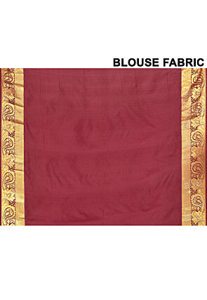 Pure Kanchipuram Silk Embellished Saree in Pink