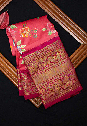 Pure Kanchipuram Silk Handloom Saree in Magenta