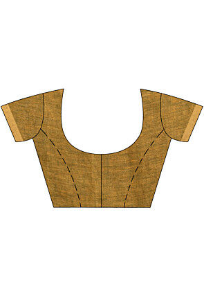 Pure Linen Saree in Mustard