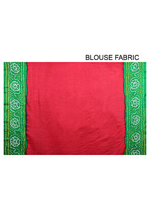 Pure Satin Silk Gharchola Saree in Maroon and Green