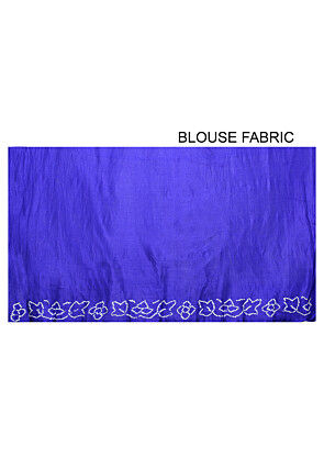 Pure Satin Silk Gharchola Saree in Royal Blue