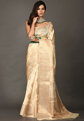 Banarasi Silk Saree in Beige