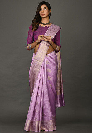 Banarasi Silk Saree in Purple
