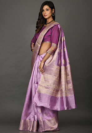 Banarasi Silk Saree in Purple