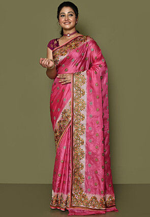 Formal Pure Silk embroidered Saree