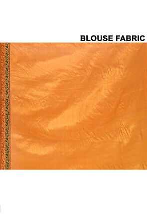 Pure Silk Embroidered Saree in Yellow