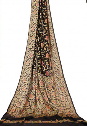 Banarasi Pure Georgette Silk Saree in Black