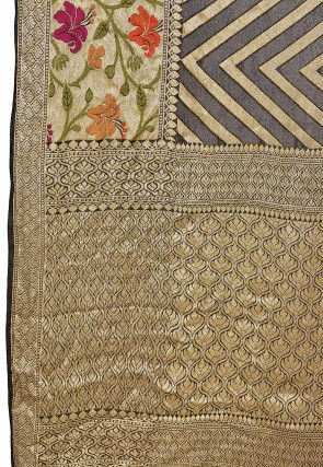 Banarasi Pure Georgette Silk Saree in Beige