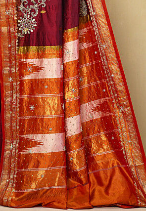 Pure Silk Kanchipuram Saree in Maroon