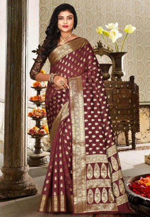 Banarasi Silk Saree in Beige