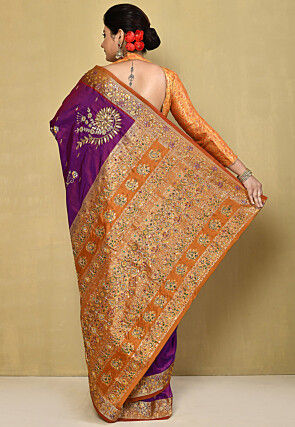 Pure Silk Kanchipuram Saree in Purple